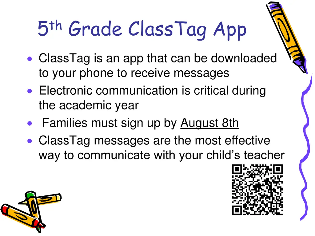5 th grade classtag app