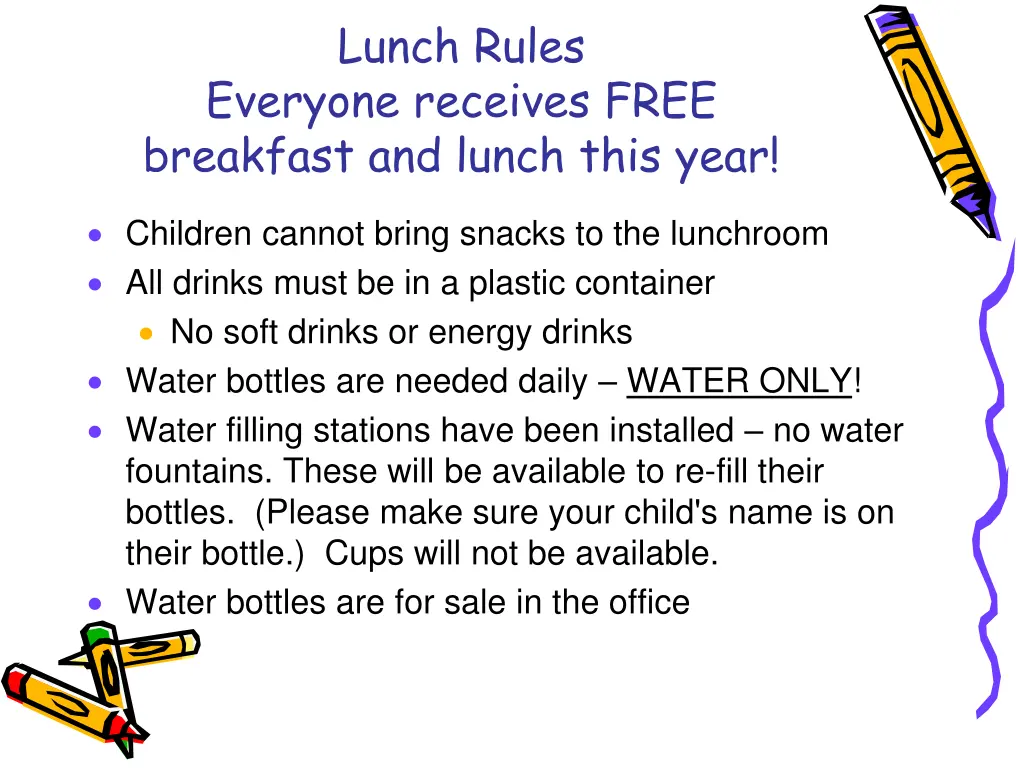 lunch rules