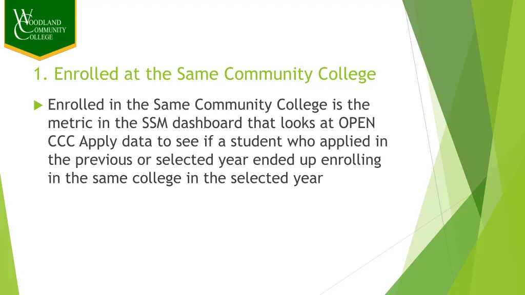 1 enrolled at the same community college