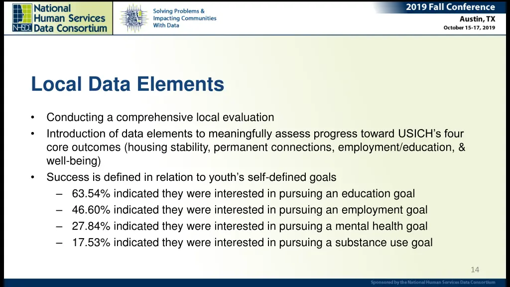local data elements
