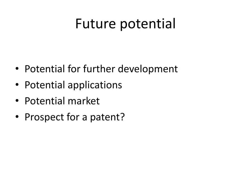 future potential