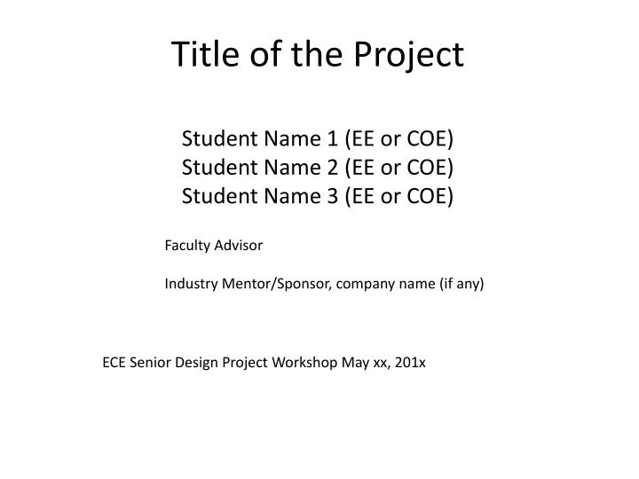 title of the project