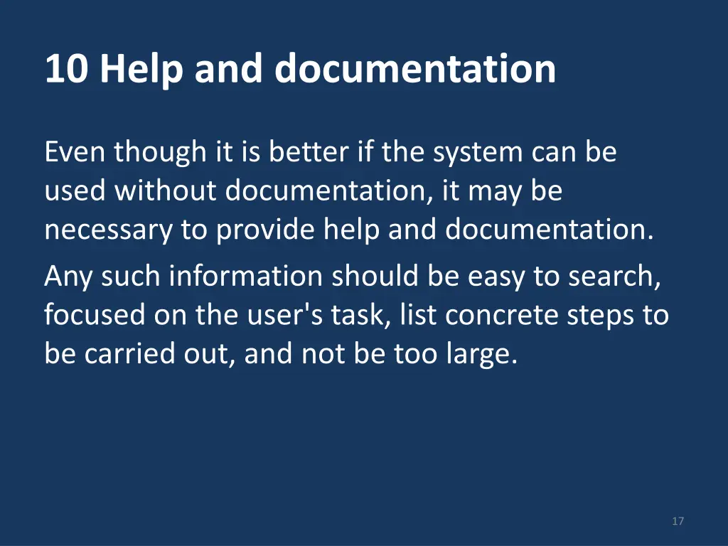 10 help and documentation