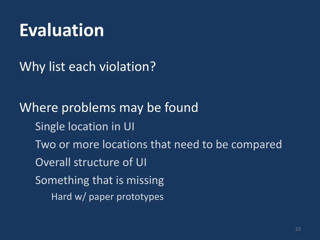 evaluation 1