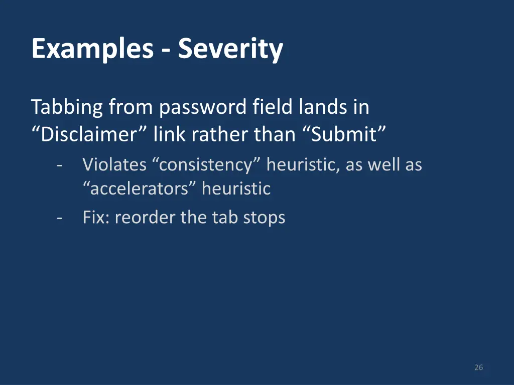 examples severity