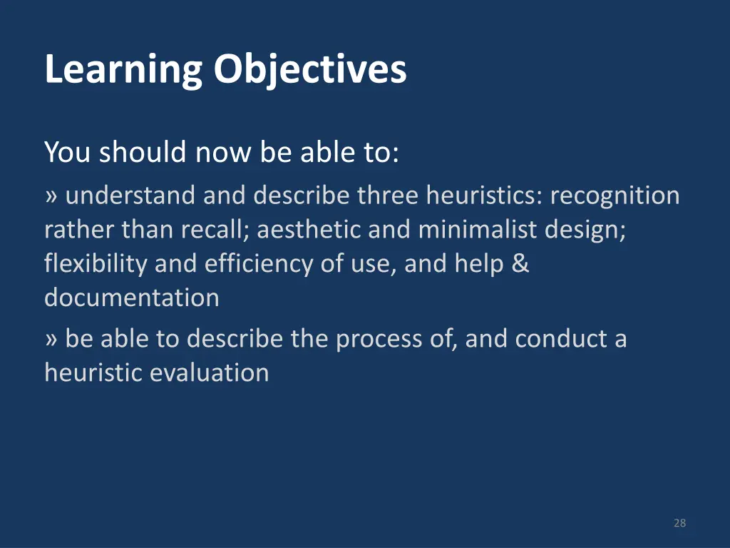 learning objectives 1