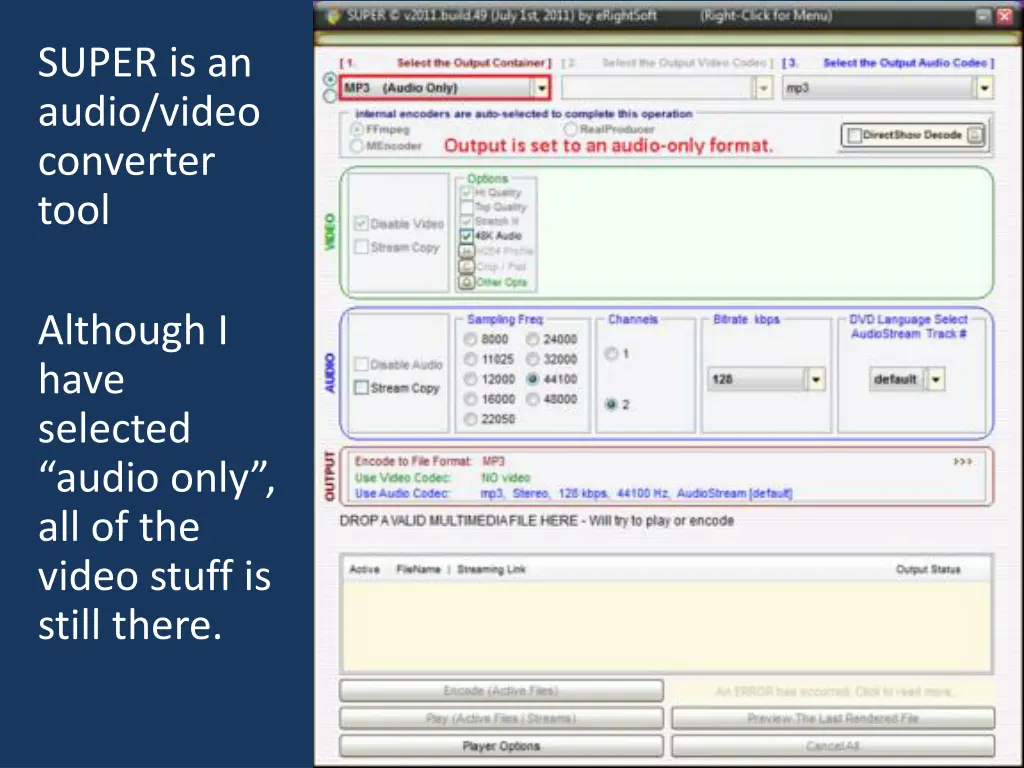 super is an audio video converter tool