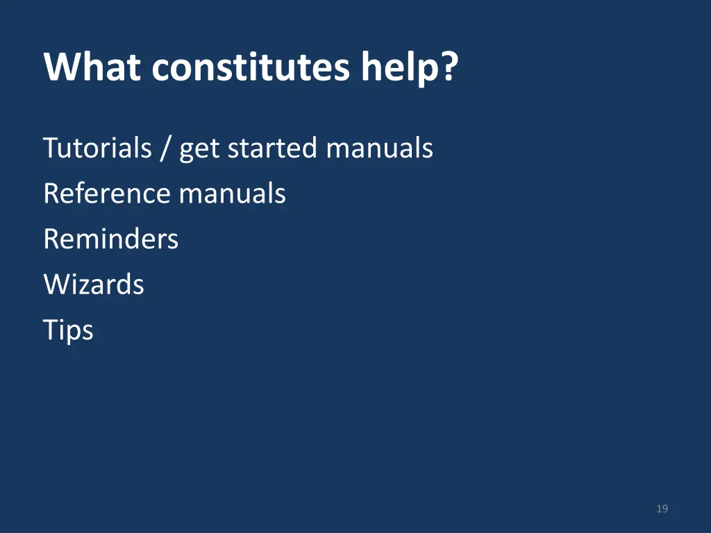 what constitutes help