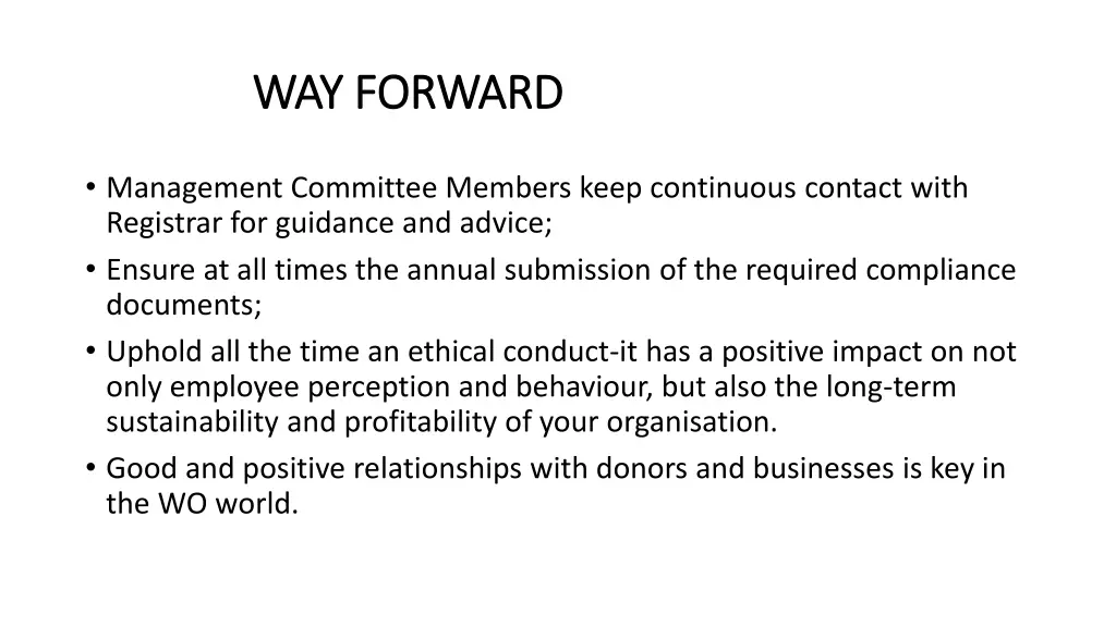 way forward way forward