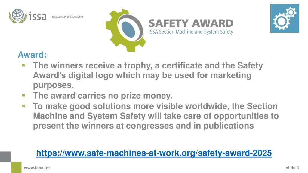 award the winners receive a trophy a certificate
