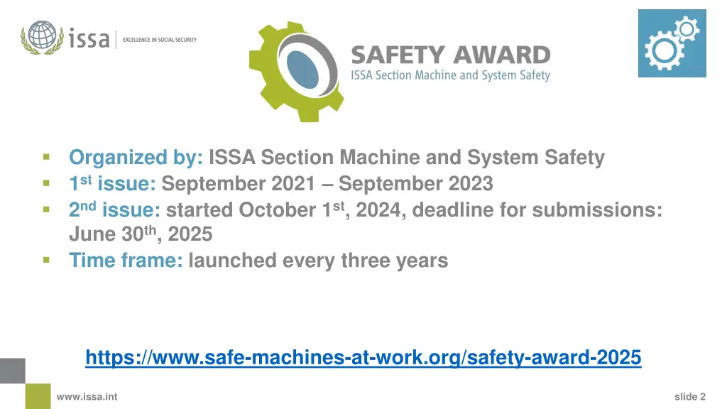organized by issa section machine and system