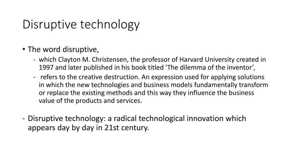 disruptive technology 1