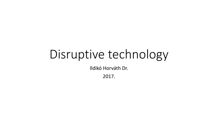 disruptive technology