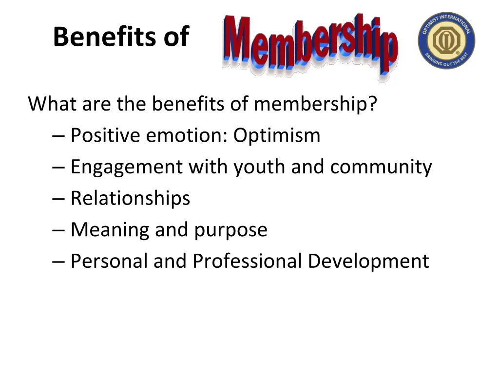 benefits of