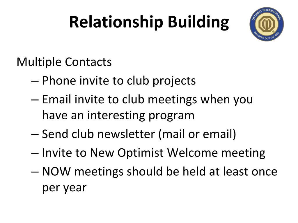 relationship building