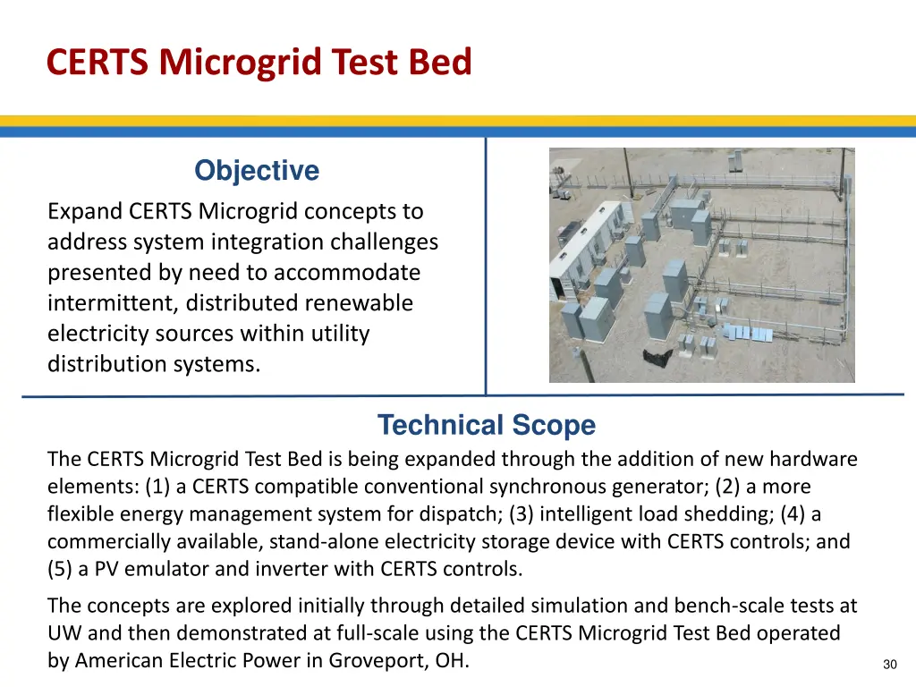 certs microgrid test bed