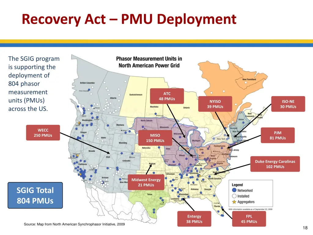 recovery act pmu deployment