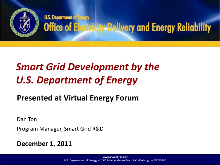 smart grid development by the u s department
