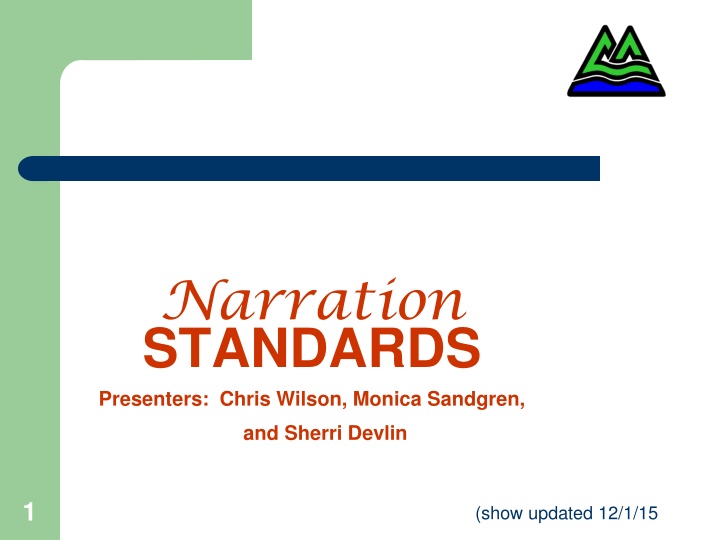 narration standards presenters chris wilson