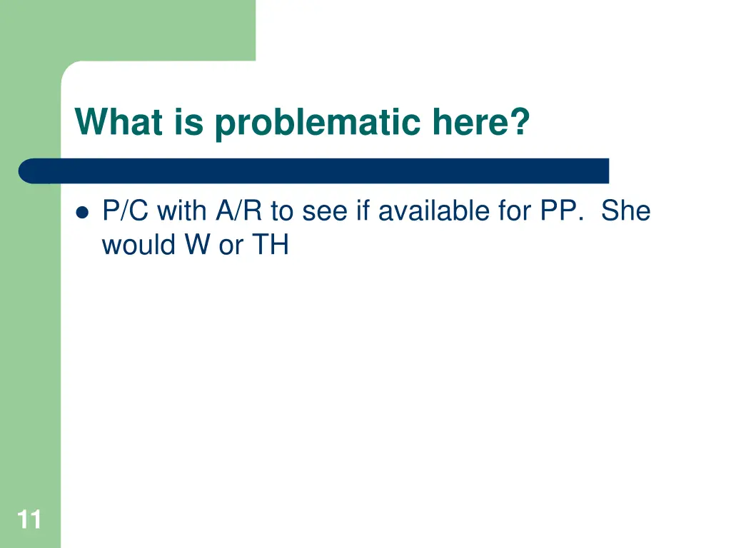 what is problematic here
