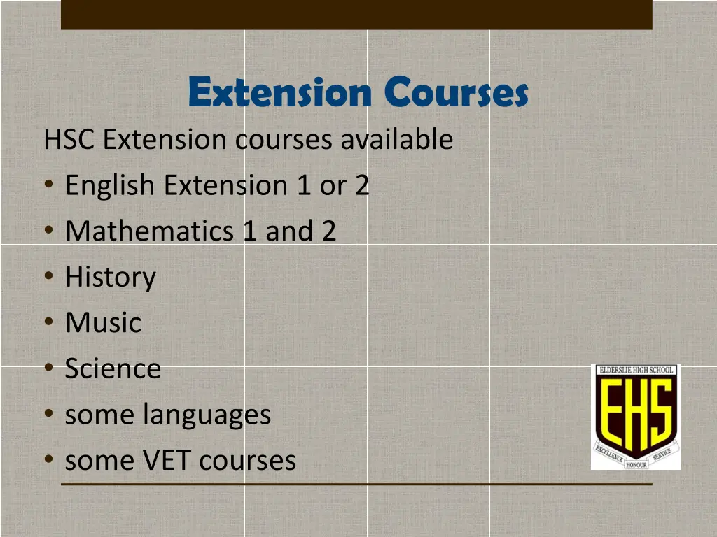 extension courses hsc extension courses available