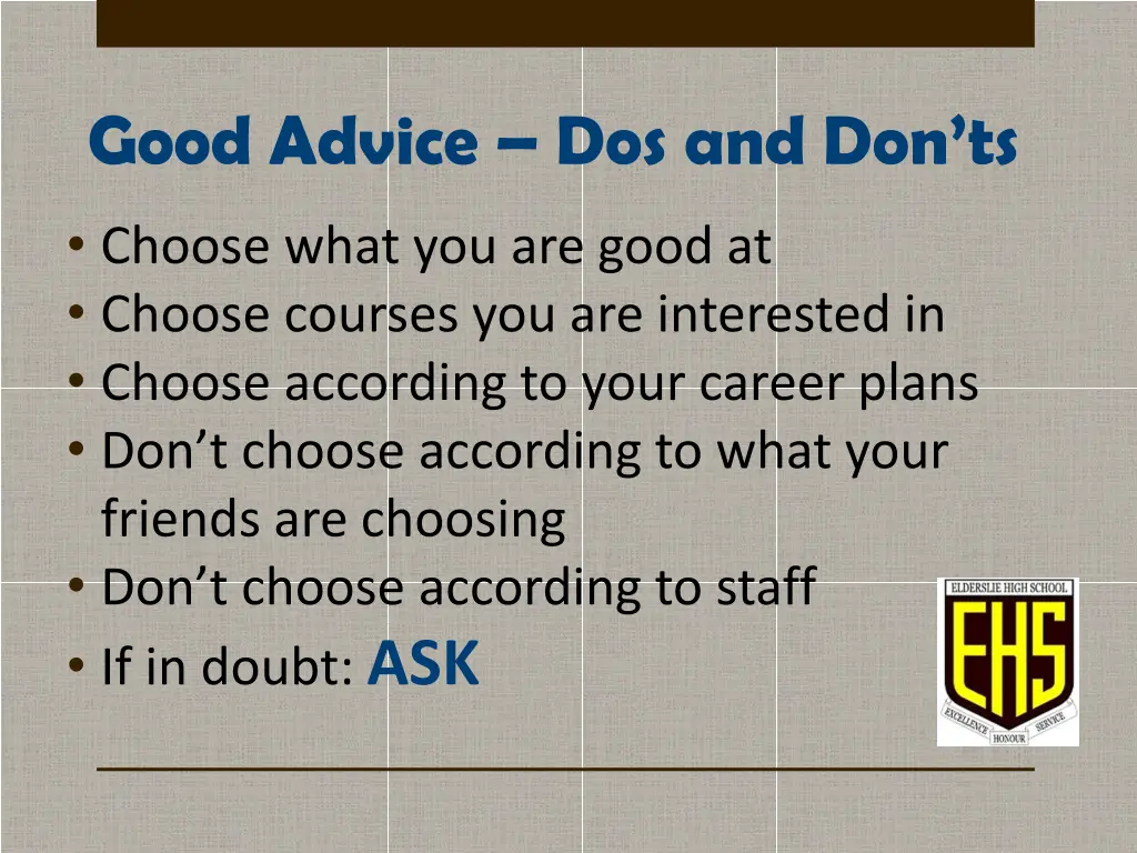 good advice dos and don ts