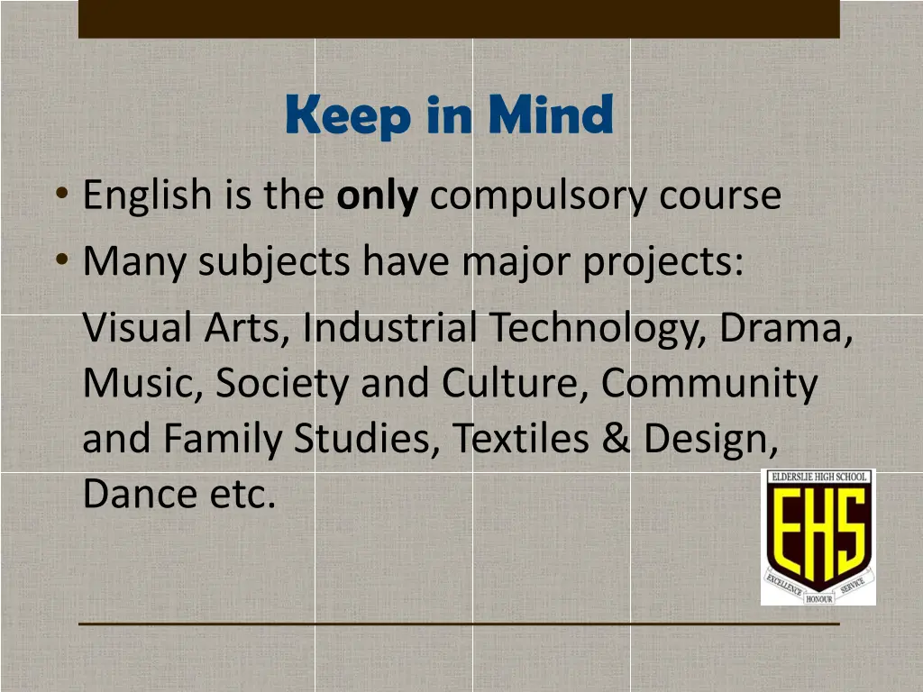 keep in mind