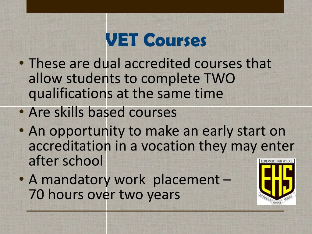 vet courses