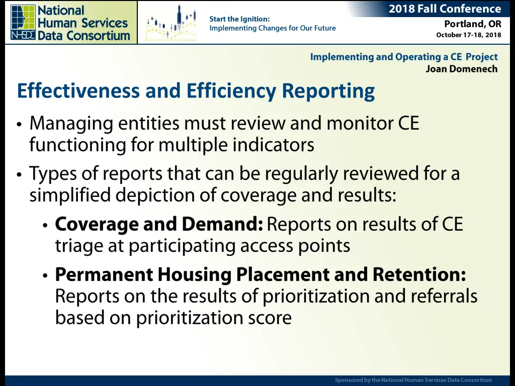 effectiveness and efficiency reporting