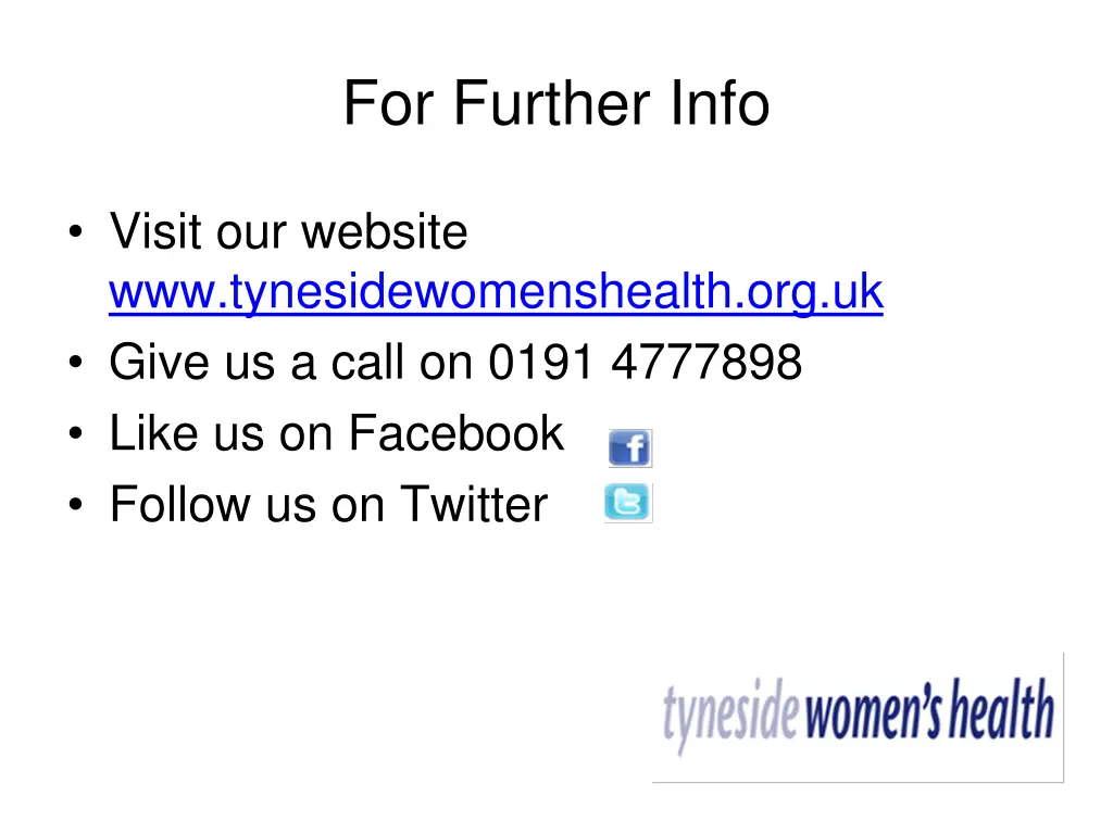 for further info