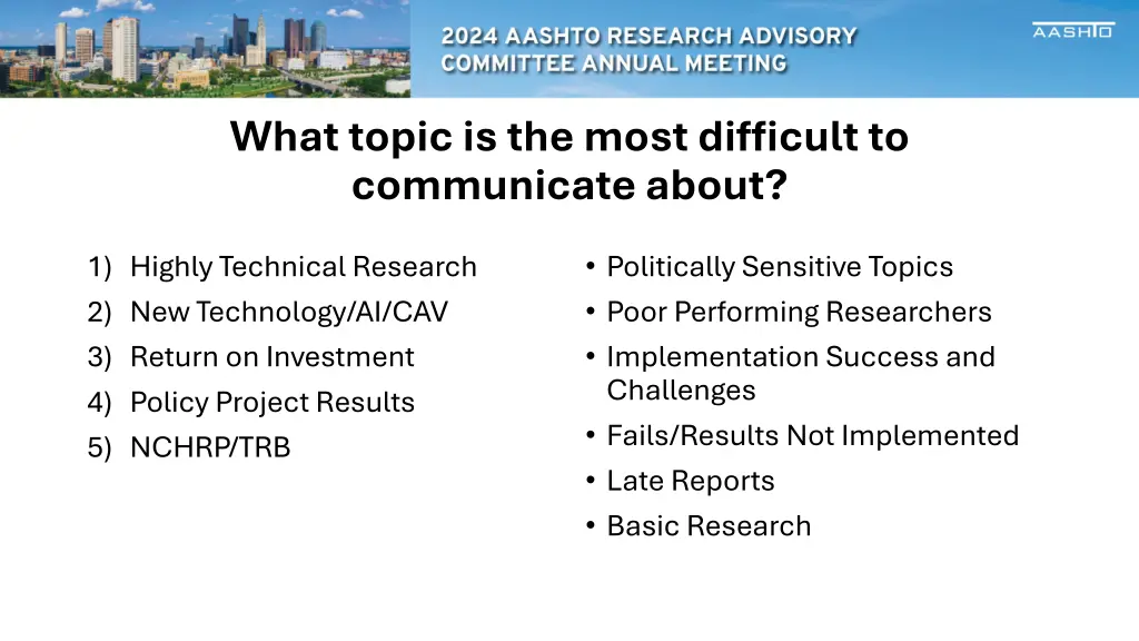 what topic is the most difficult to communicate