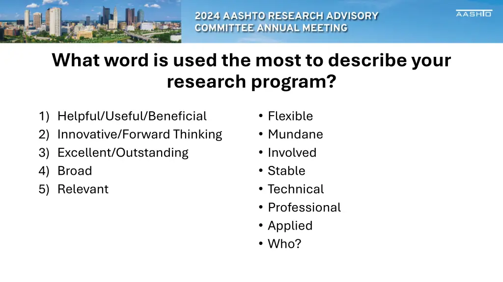 what word is used the most to describe your