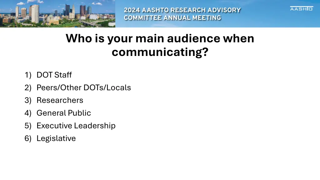who is your main audience when communicating