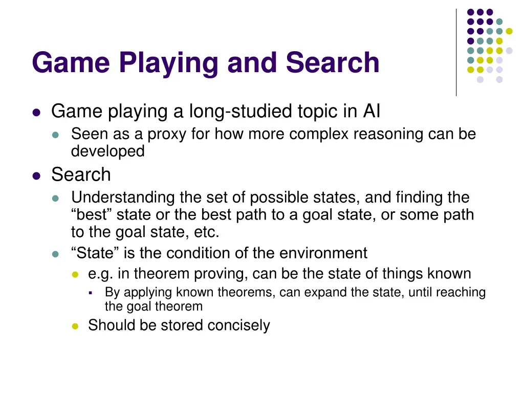 game playing and search