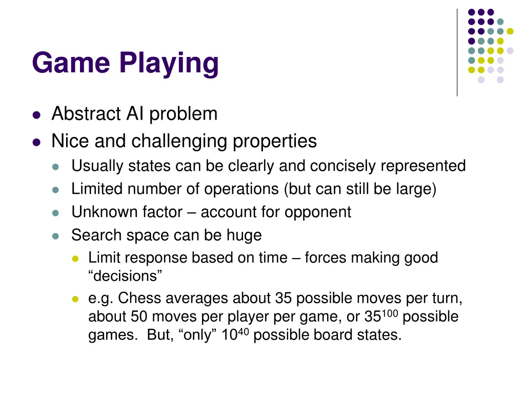 game playing