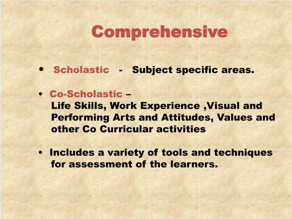 comprehensive comprehensive