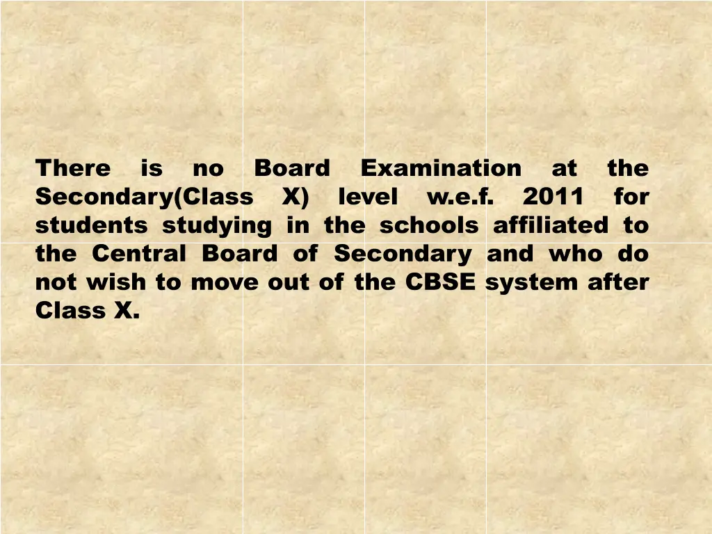 there secondary class x level w e f 2011