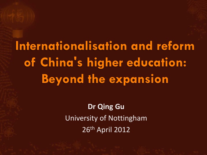 internationalisation and reform of china s higher
