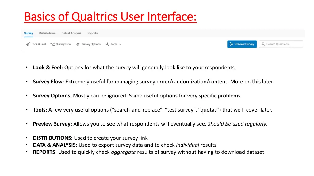 basics of basics of qualtrics