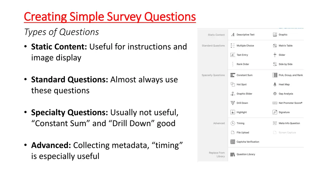 creating simple survey questions creating simple