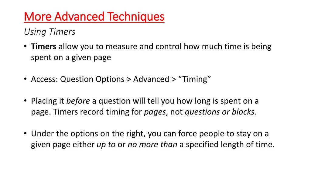 more advanced techniques more advanced techniques 1