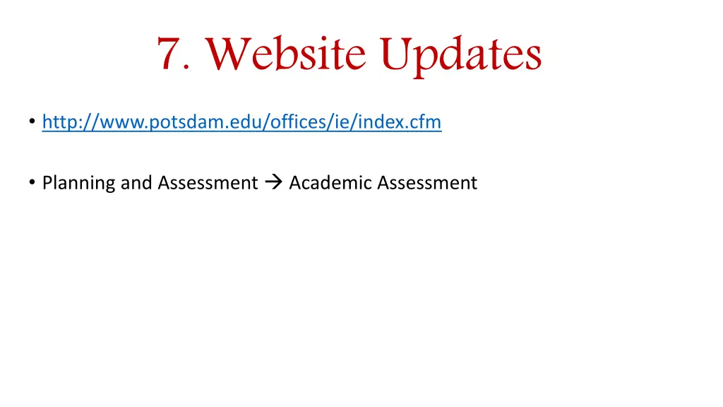 7 website updates