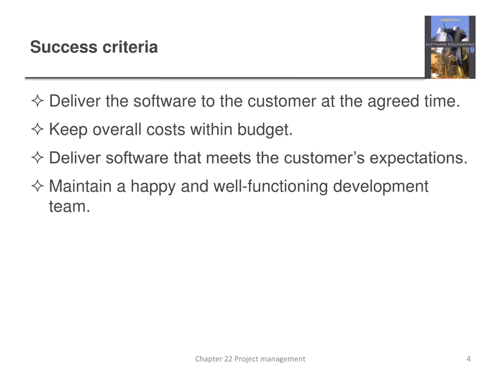 success criteria