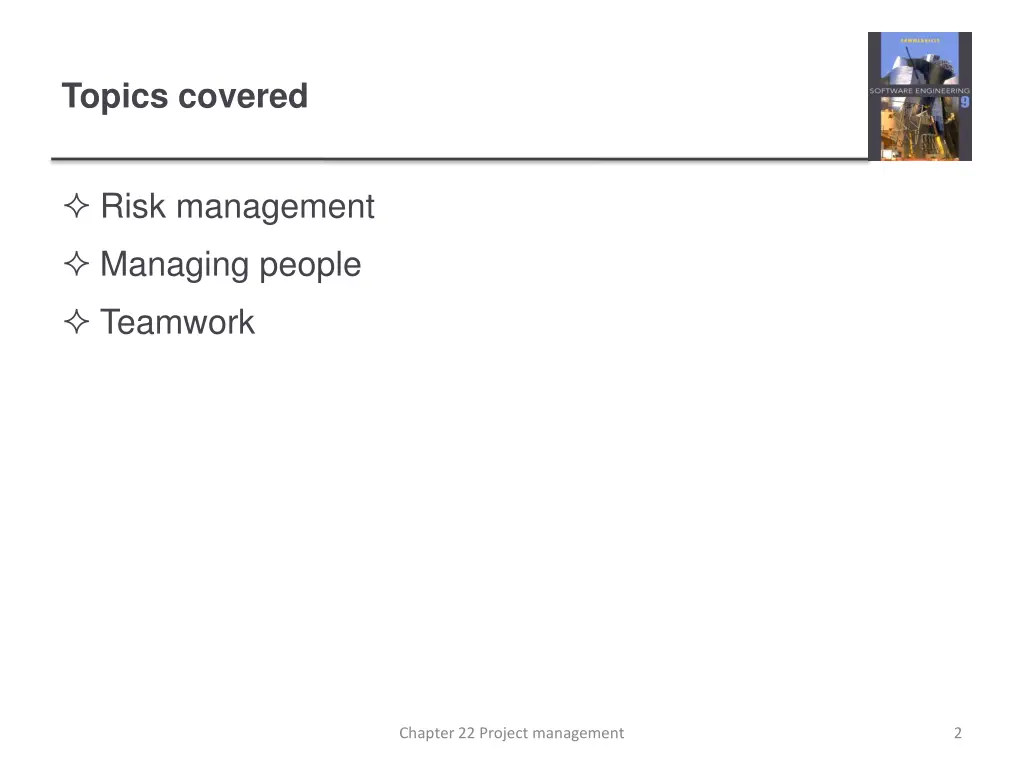 topics covered