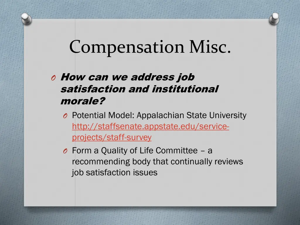 compensation misc