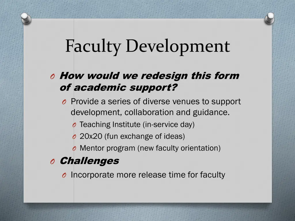 faculty development 2