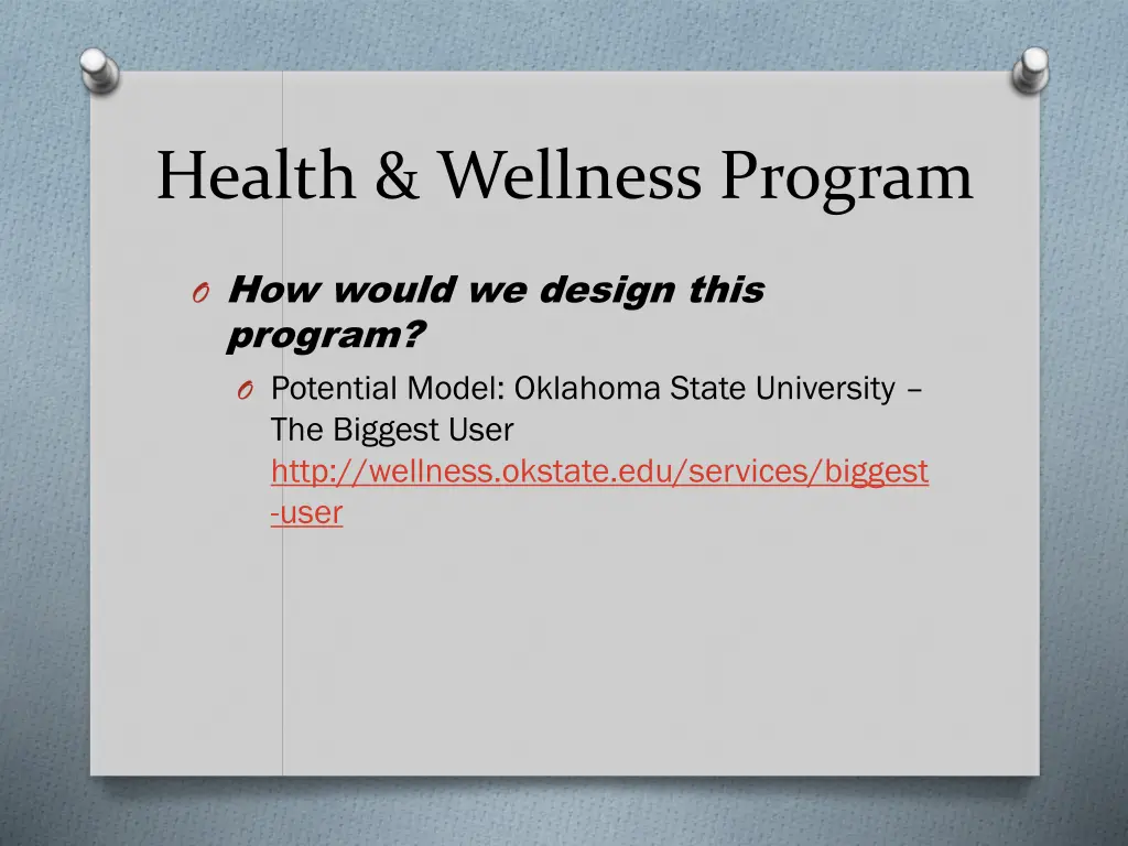 health wellness program