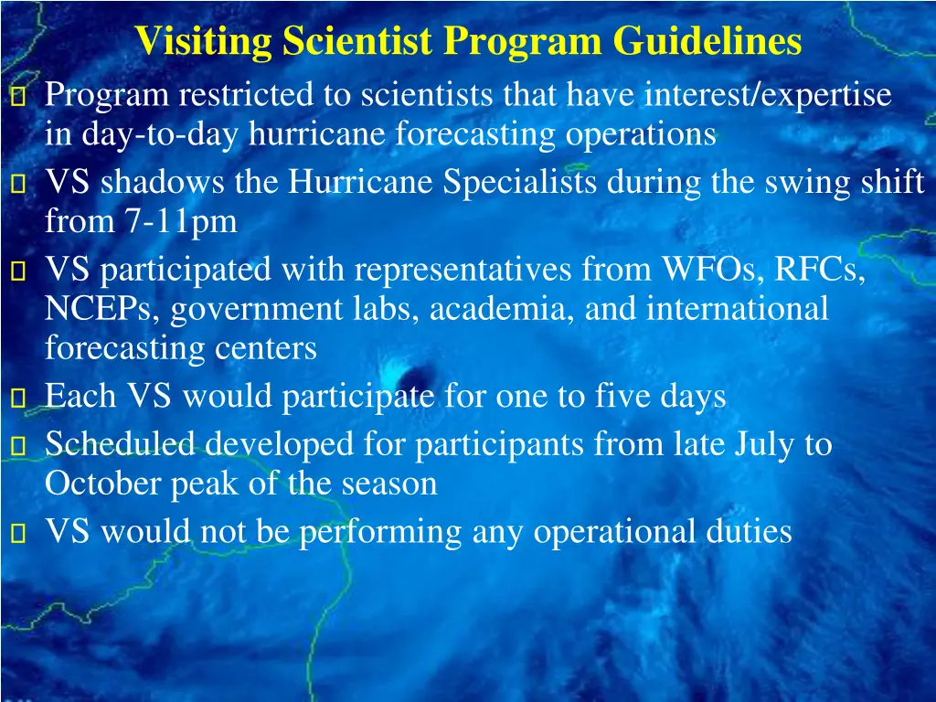 visiting scientist program guidelines 1