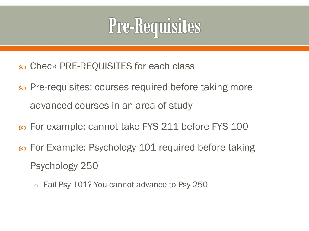 pre requisites