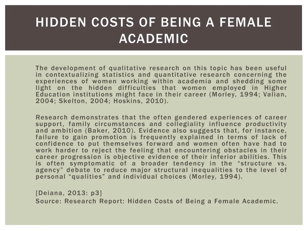 hidden costs of being a female academic